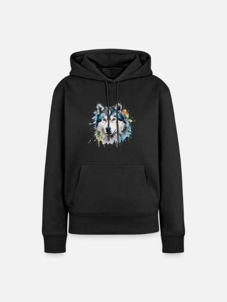 Alaskan Malamute - Frauen Premium Bio Hoodie - Schwarz