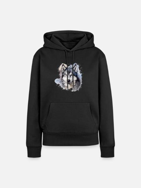 Alaskan Malamute - Frauen Premium Bio Hoodie - Schwarz