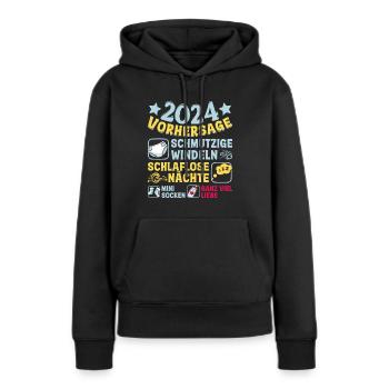 Vorhersage 2024 bald Vater Babyparty 2024 - Frauen Premium Bio Hoodie - Schwarz - Vorne - Julia (174cm)