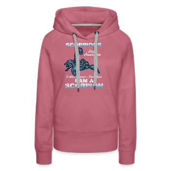 Scorpion - Frauen Premium Bio Hoodie - Malve - Vorne - Isabella (175cm)