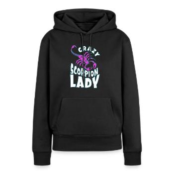 Scorpion - Sweat à capuche Premium bio Femme - noir - Devant - Julia (174cm)