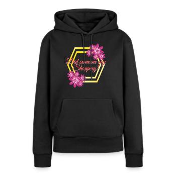 Shopping vêtements Shopping Shopping - Sweat à capuche Premium bio Femme - noir - Devant - Julia (174cm)