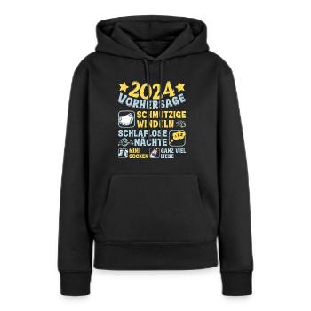 Vorhersage 2024 bald Vater Babyparty 2024 - Frauen Premium Bio Hoodie - Schwarz - Vorne - Julia (174cm)
