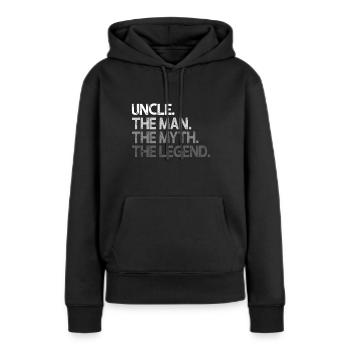 Onkel Geschenk Der Mann Mythos Legendeold der Mythos - Frauen Premium Bio Hoodie - Schwarz - Vorne - Julia (174cm)