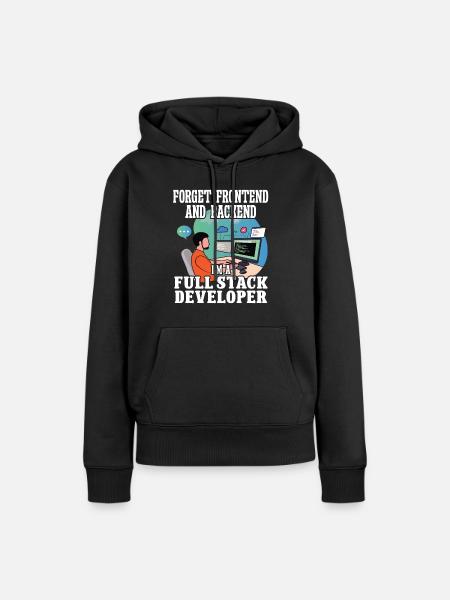 Softwareentwickler Full Stack Developer Coder Geek - Frauen Premium Bio Hoodie - Schwarz