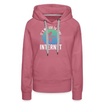 Softwareentwickler My Job To Surf The Internet - Frauen Premium Bio Hoodie - Malve - Vorne - Isabella (175cm)