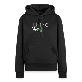 Hunting King - Frauen Premium Bio Hoodie - Schwarz - Vorne - Julia (174cm)