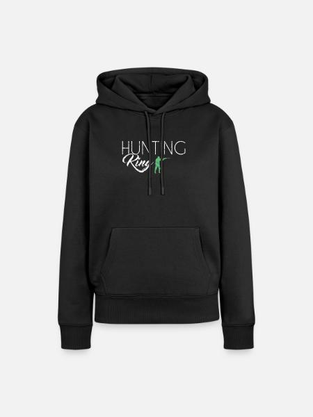 Hunting King - Frauen Premium Bio Hoodie - Schwarz