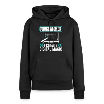 Software Developer Programmer Create Digital Magic - Women’s Premium Organic Hoodie - black - Front - Julia (174cm)
