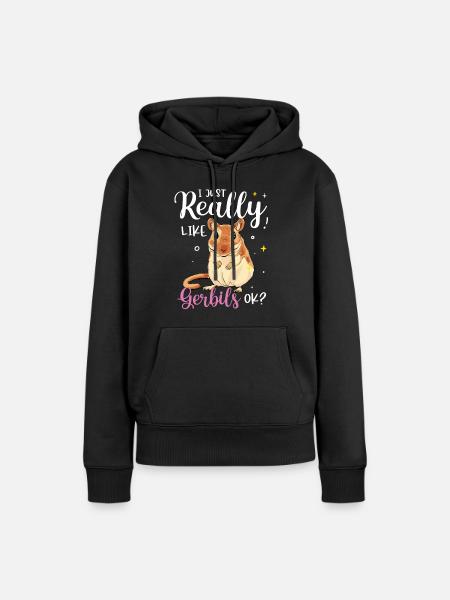 Rennmaus - Frauen Premium Bio Hoodie - Schwarz