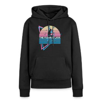 Felsklettern Felskletterer Retro - Frauen Premium Bio Hoodie - Schwarz - Vorne - Julia (174cm)