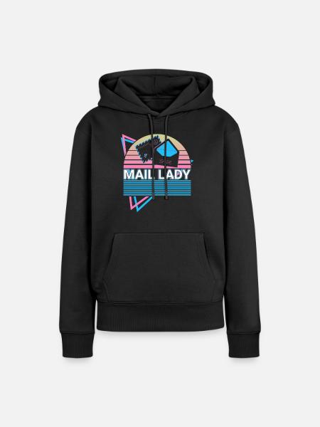 Postdienst Postbote Retro - Frauen Premium Bio Hoodie - Schwarz