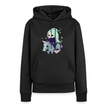 Pastell Goth Kawaii Süßes - Frauen Premium Bio Hoodie - Schwarz - Vorne - Julia (174cm)