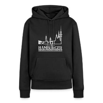 Hamburg Witz für Hamburger - Frauen Premium Bio Hoodie - Schwarz - Vorne - Julia (174cm)