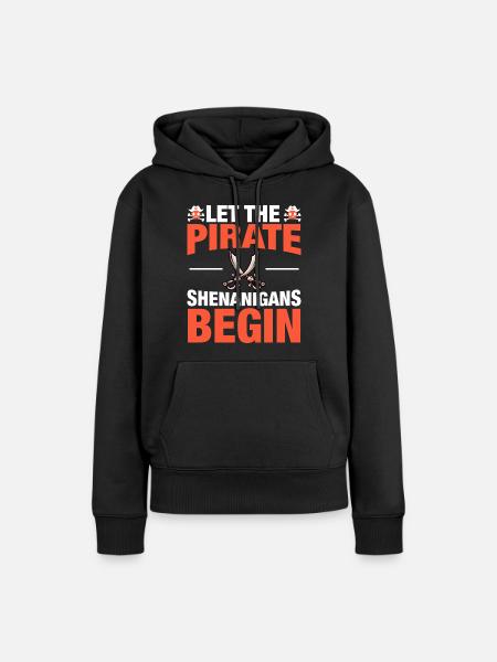 Piraten - Spielereien Crossbones Freebooter - Frauen Premium Bio Hoodie - Schwarz
