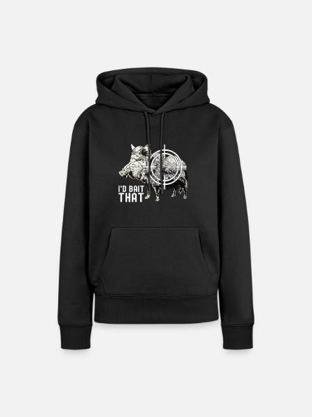 Jäger Wildschwein Jagen - Frauen Premium Bio Hoodie - Schwarz