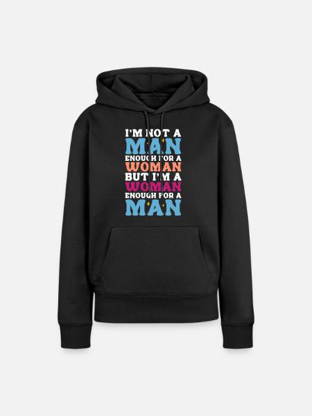 Femboy Crossdressing - Dame Premium hoodie, økologisk bomuld - sort