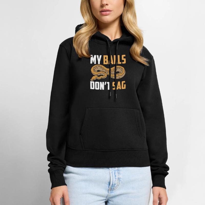 Serpent python boule Sweat à capuche Premium bio Femme