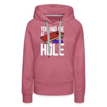Lustiges Cornhole Corn Hole - Frauen Premium Bio Hoodie - Malve - Vorne - Isabella (175cm)