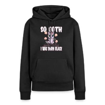 Satan Belzébuth Diable Gothique Pentagramme Mystique - Sweat à capuche Premium bio Femme - noir - Devant - Julia (174cm)