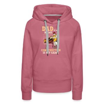 Construction Worker Dad Building Game Builder Craft - Women’s Premium Organic Hoodie - mauve - Front - Isabella (175cm)