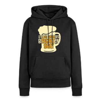 Biergarten - Frauen Premium Bio Hoodie - Schwarz - Vorne - Julia (174cm)
