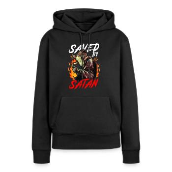 Drôle de satanisme satanique - Sweat à capuche Premium bio Femme - noir - Devant - Julia (174cm)