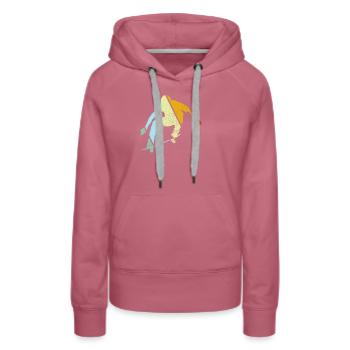 Skater Retro - Frauen Premium Bio Hoodie - Malve - Vorne - Isabella (175cm)