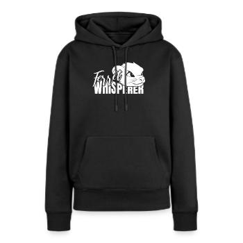 Putois furet mignon - Sweat à capuche Premium bio Femme - noir - Devant - Julia (174cm)