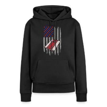 Maisloch patriotisch - Frauen Premium Bio Hoodie - Schwarz - Vorne - Julia (174cm)