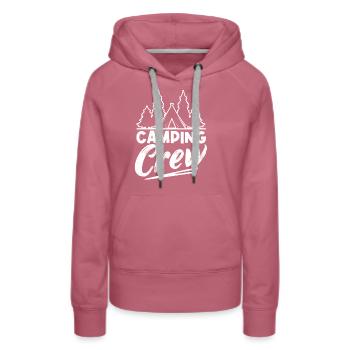 Camping Crew Zelten Camper Lagerfeuer - Frauen Premium Bio Hoodie - Malve - Vorne - Isabella (175cm)