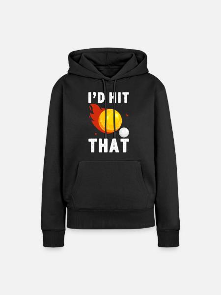Lustiger Boccia-Spieler - Frauen Premium Bio Hoodie - Schwarz
