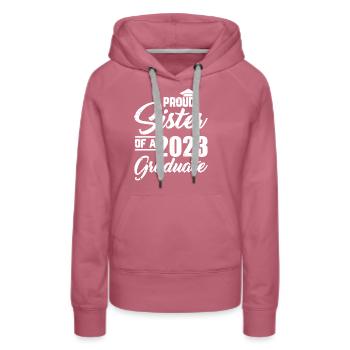 Fière soeur d’un match de remise des diplômes 2023 - Sweat à capuche Premium bio Femme - mauve - Devant - Isabella (175cm)