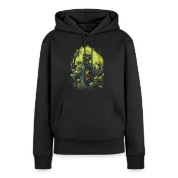Morts-vivants Halloween: Zombie se bat avec une horde de morts-vivants - Sweat à capuche Premium bio Femme - noir - Devant - Julia (174cm)