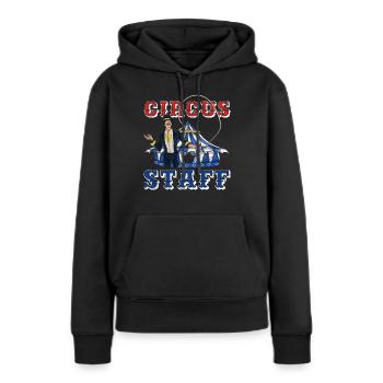 Cirque - Sweat à capuche Premium bio Femme - noir - Devant - Julia (174cm)