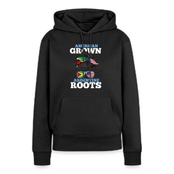 Argentinien - Frauen Premium Bio Hoodie - Schwarz - Vorne - Julia (174cm)