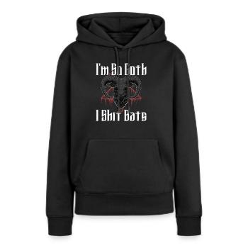 Satan Beelzebub Teufel Gothic Pentagram Mystisch - Frauen Premium Bio Hoodie - Schwarz - Vorne - Julia (174cm)