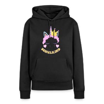 Einschulung Schulanfang Grundschule Erste Klasse - Frauen Premium Bio Hoodie - Schwarz - Vorne - Julia (174cm)