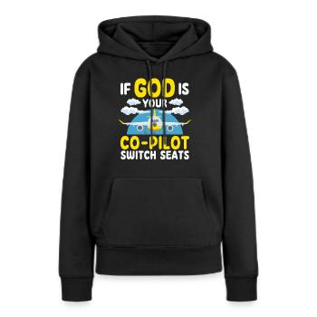 Orthodoxie orthodoxe - Sweat à capuche Premium bio Femme - noir - Devant - Julia (174cm)