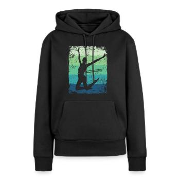 Gymnaste Gymnastique Rétro Rythmique Mature - Sweat à capuche Premium bio Femme - noir - Devant - Julia (174cm)