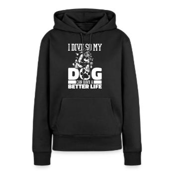 Tauchen Taucher - Frauen Premium Bio Hoodie - Schwarz - Vorne - Julia (174cm)