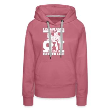 Rollschuhe Rollschuhlaufen - Frauen Premium Bio Hoodie - Malve - Vorne - Isabella (175cm)