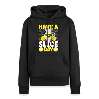 Limonade Limonadenstand - Frauen Premium Bio Hoodie - Schwarz - Vorne - Julia (174cm)
