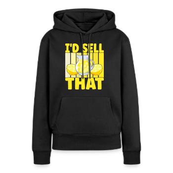 Limonade Limonadenstand - Frauen Premium Bio Hoodie - Schwarz - Vorne - Julia (174cm)