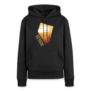 Nevada - Sweat à capuche Premium bio Femme - noir - Devant - Julia (174cm)