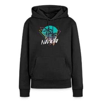 Nevada - Sweat à capuche Premium bio Femme - noir - Devant - Julia (174cm)