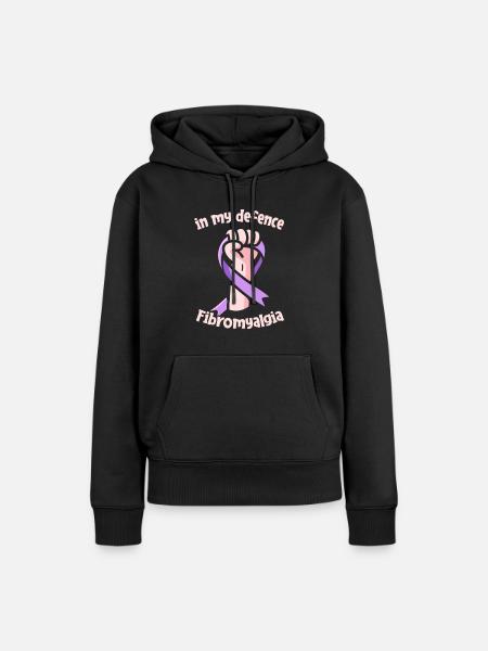 Fibromyalgie Rhumatisme mignon - Sweat à capuche Premium bio Femme - noir