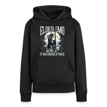 Drôle Emo Garçon Emo Fille - Sweat à capuche Premium bio Femme - noir - Devant - Julia (174cm)