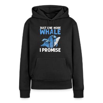 Orca Beobachtung für Buckelwale und Meerwale - Frauen Premium Bio Hoodie - Schwarz - Vorne - Julia (174cm)