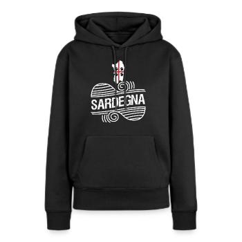 Sardaigne Vacances Sardaigne Sardaigne - Sweat à capuche Premium bio Femme - noir - Devant - Julia (174cm)